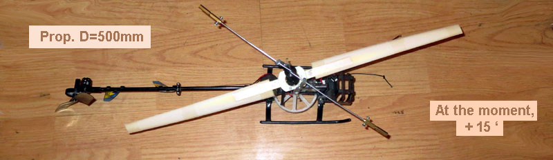 3d printed propeller for mid. RC helicopter.