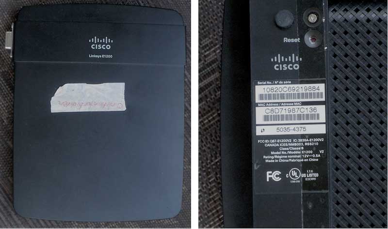 LINKSYS E1200 board