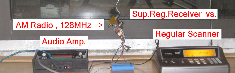 Simple SR radio for air band, 128MHz as on schematic diag.