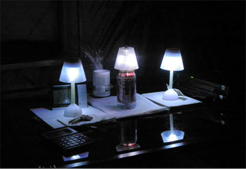 Soda can powered light and solar lights.